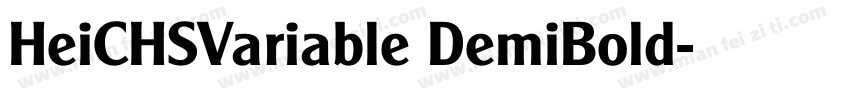 HeiCHSVariable DemiBold字体转换